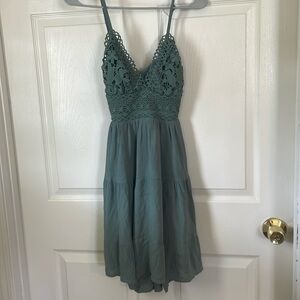 Windsor sage green mini sun dress